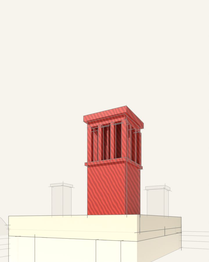 Drawing of the badgir from the Archlexicon film